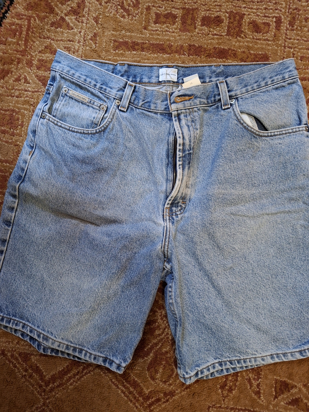 Calvin Klein Jeans Men’s 36 Easy Fit Shorts Double Stone Blue Vintage (Sho005)